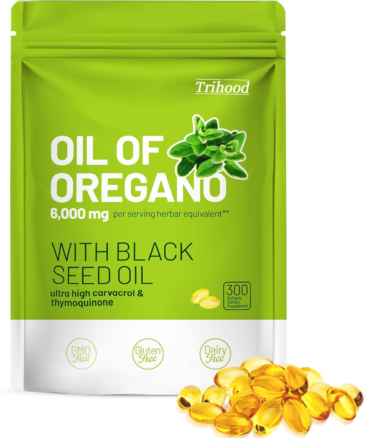 Cápsulas de Aceite de Orégano Premium con Semilla Negra – 300 Cápsulas